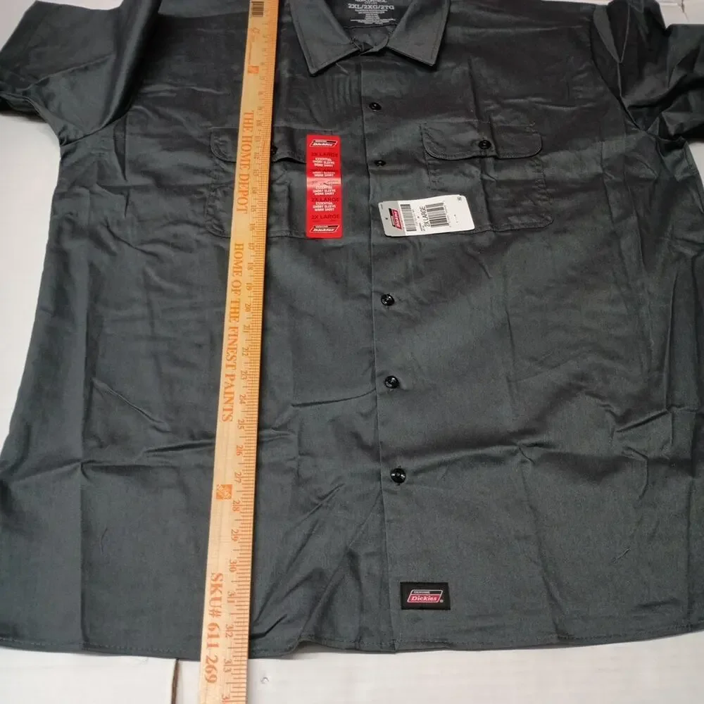 Dickies‎ Essential Work Shirt Mens Size 2XL Gray Temp Control